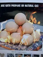 Stanbroil Ceramic Fire Balls - 5” Round Fire Stones for Fire Pit Fire Bowl