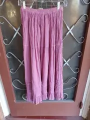 Mexican Skirt 100% Cotton Peasant Hippie Boho Crinkle NWT SM To XL