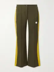 [Moncler Genius] Moncler Genius - + 8 Palm Angels Stretch-gabardine Flared Pants - Brown - IT38 IT 38 Brown