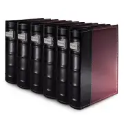 Bellagio-Italia CD/DVD Storage Binder - Burgundy - Leather - 6 Pack