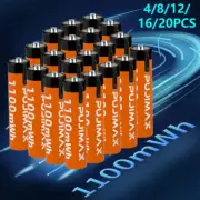AAA Battery 1.5V AA Rechargeable Lithium Batteries 1100mWh 3500mWH Charger Lot