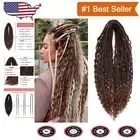 Soft and Natural-Looking 24-Inch Ombre Dreadlock Extensions - 30 Strands Set