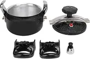 Aluminum Alloy Pressure Cooker, 3L/4L/5L Explosion Proof Pressure Canner with Easy Lock Lid, Pressure Cooker for Gas Stove Induction Cooker, Fast Cooking Cookware 5L, for (2L)