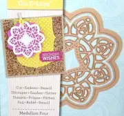 Spellbinders Die Medallion Four S2-021 D-Lite Emboss & Cut New 2pc Set Free Ship