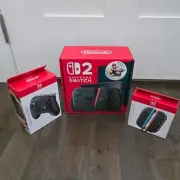 Nintendo Switch 2 Console Mario Kart Bundle w Pro Controller + Joycons - NEW!
