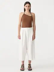 Crushed Cotton Raw Culotte