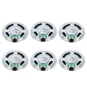 6 Pcs 0.5W 16 Ohm Small Speakers Metal Shell Round Internal Micro Magnet Speaker