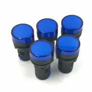 5pcs Blue 220V LED Indicator Pilot Signal Light Lamp 22mm [M3]