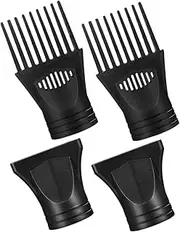 [COMPUKAS] 4pcs Blow Dryer Comb Attachments Professional Hair Dryer Nozzle for Even Diffusion for Home Salon Use Enhances Volume Shine Reduces Curling