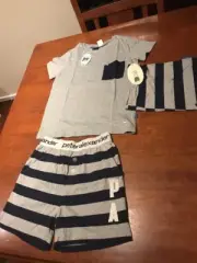 Peter Alexander Boys Junior Pyjama Set Top & Short Pants Size 8