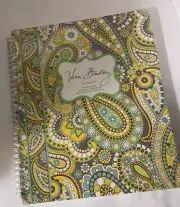 Vera Bradley Spiral Notebook w/ruled pages, pockets Lemon Parfait NEW