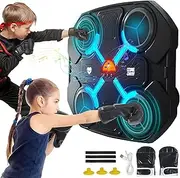 FTJKGH Boxing Machine, Music Boxing Machine Kids, Smart Musical Boxing Machine with Gloves, Bluetooth Boxing Machine Wall Mounted for Children with 3-Level Speed, Punching Machine for Home Exercises