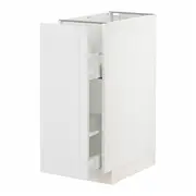 METOD / MAXIMERA base cabinet/pull-out int fittings, white/Stensund white, 30x60x80 cm
