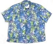 Tommy Bahama Big & Tall Hazy Hibiscus IslandZone Camp Shirt 2XLB 2XLT $150