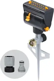 65137AMZ Minimax Turbo Oscillating Sprinkler on Step Spike, 4000 Sq. Ft., 4-Way
