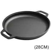 - Cast Iron Skillet Pan Pizza Pan Non-Stick Kitchen BBQ Camping Fry Pan (28cm)