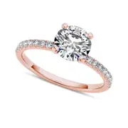 1.20 CT. T.W. Natural Diamond Engagement Ring in Solid 14K Rose Gold