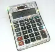 Bling Calculator AUSTRIAN CRYSTAL Desk Office Work Crystallize Bedazzled Diamond