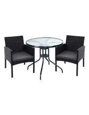 [Gardeon] Outdoor Bistro Chairs Patio Furniture Dining Chair Wicker Garden Cushion Tea Coffee Cafe Bar Set