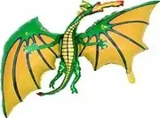 90cm Green Dragon Shaped Foil Balloon - Air or Helium