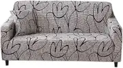 Hyper Cover Stretchable Sofa Cover (Mild Lotus, 1 Seater) - 3 Seater Couch Cover with Patterns, L Shape Lounge Protector, Durable & Stylish Furniture Covers