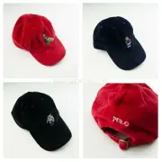 NWT Polo Ralph Lauren Boys Corduroy Bear Cap Baseball Hat boy ALL SIZES