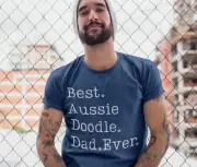 Aussiedoodle Dad Shirt Gifts Aussie Doodle Father Aussiepoodle Dog TShirt Him