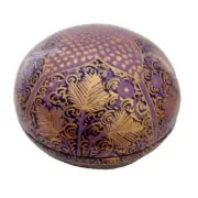 Purple Domed Papier Mache Box - Handmade in India - Fair Trade