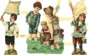 CHILDREN at The SEA SHORE Die Cut Paper Scrap Book Mamelok Press,Edmunds,England