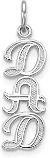 [JewelryWeb] White Gold Dad Charm