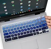 Acer Chromebook Keyboard Cover - Ultra Thin Skin for 2017 Premium R11, 11 CB3-131, R 11 CB5-132T, 13.3 R 13 CB5-312T - Gradual Blue