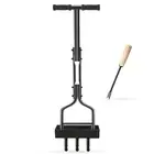 Manual Lawn Aerator with Tray & 3 Hollow Slots Manual Soil Corer Collector La...