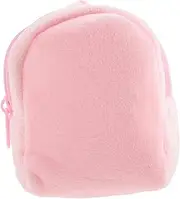 [Healvian] Cute Keychain Bag Plush Purse for Little Girl Small Schoolbag with Keychain Pouch