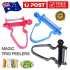 Vegetable Peeler 3PCS MagicTrio Slicer Julienne Fruit Cutter Kitchen ultra sharp