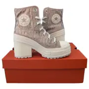 Converse Chuck 70 De Luxe Heel Platform Satin Pink Chaotic Neutral Women 5.5 NEW