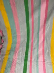 MARTHA STEWART BEACH TOWEL POOLSIDE STRIPE AQUA YELLOW PINK 36 X 68 NWT