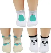 [kilofly] Boys Non-Skid Cotton Socks Value Pack, 3 pairs, Infants to Toddlers