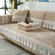 Kawaii Short Plush Sofa Cushion Mats Cover Towel Cover Seat Couch Slipcover Pad