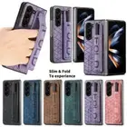 For Samsung Galaxy Z Fold6 Fold5 Fold4 3 Leather ShockProof Wristband Case Cover
