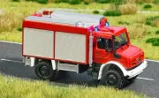 Busch 5599 - 1/87/H0 Mercedes Unimog U 5023 - Fire Brigade With Blue Light - New