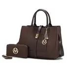 MKF Collection Women's Tote Bag with Wristlet Wallet Vegan Leather Satchel Ba...