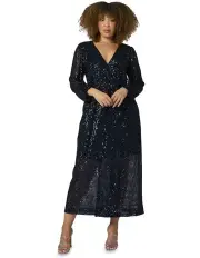 [Pink Dusk] All I Want Sequin Maxi Dress in Blue