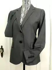 NWT J. CREW Retail $288 1035 TWO BUTTON JACKET in ITALIAN WOOL FLANNEL GRAY 10