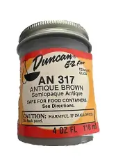 Duncan Ceramic Glaze Antique Brown AN317 Semiopaque