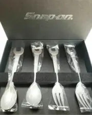 Snap-on Fork & Spoon Silver 4 Cutlery set Wrench Spanner Type Japan Limited