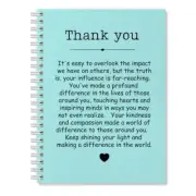 Thank You Hardcover 160 Pages Spiral Notebooks, Funny Thank You Gifts for Blue