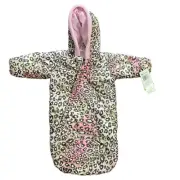 NWT Columbia 6M Infant Snowsuit Bunting Bag Pink Leopard Size 6 Months