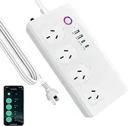 UseeLink WiFi Smart Power Strip, Power Board with 4 Outlets and 2 USB Ports & 2 Type C, Timer Schedule,Voice & APP Remote Control, Compatible with Alexa & Google Assistant,1.5m Extension Lead
