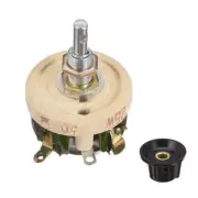Wirewound Ceramic Potentiometer Variable Rheostat Resistor 25W 50R Ohm With Knob