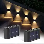 Solar Fence Lights Outdoor Wall Lights Solar Powered LED Sconce Waterproof up an